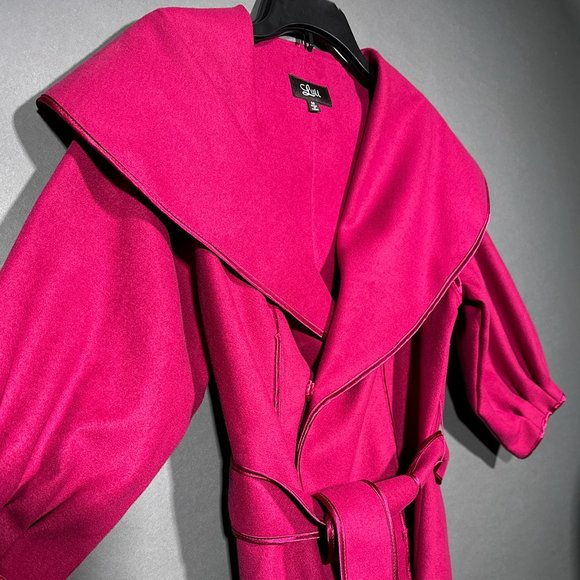 Luii Wide Collar Double Breast‎ Coat With Belt Size M - Picture 7 of 15